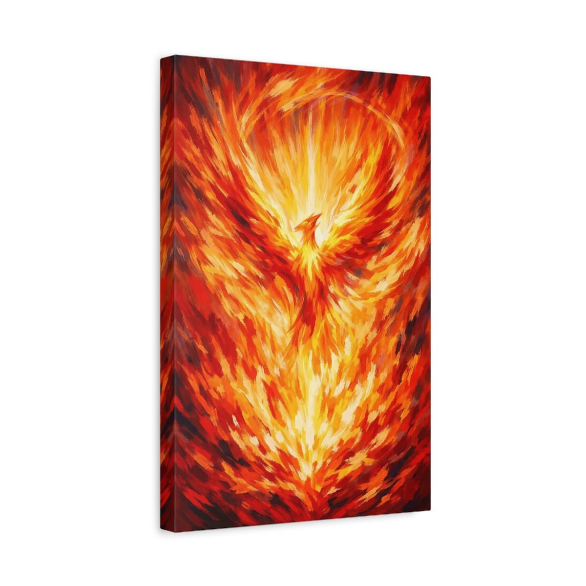 Fairytale Phoenix Red Orange - Canvas Wall Art Print - YesArtYes