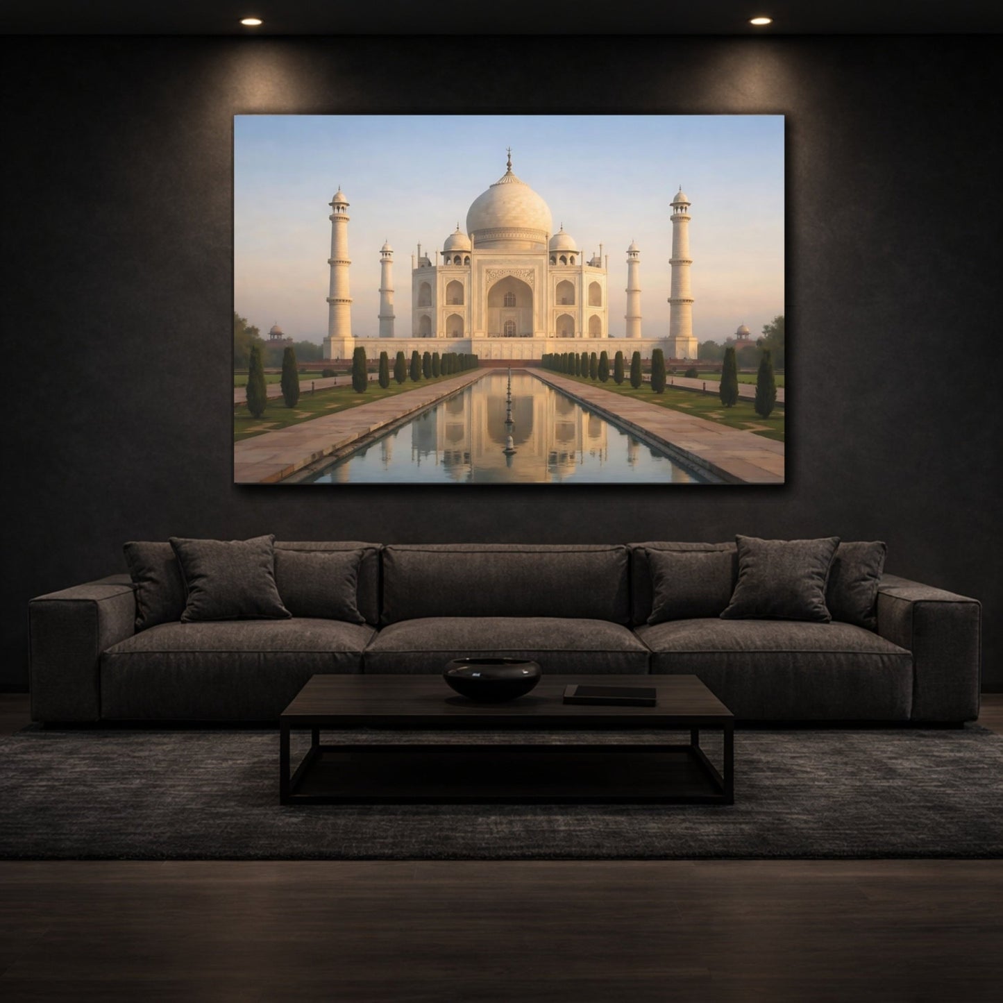 Fairytale Taj Mahal Monument - Canvas Wall Art Print - YesArtYes