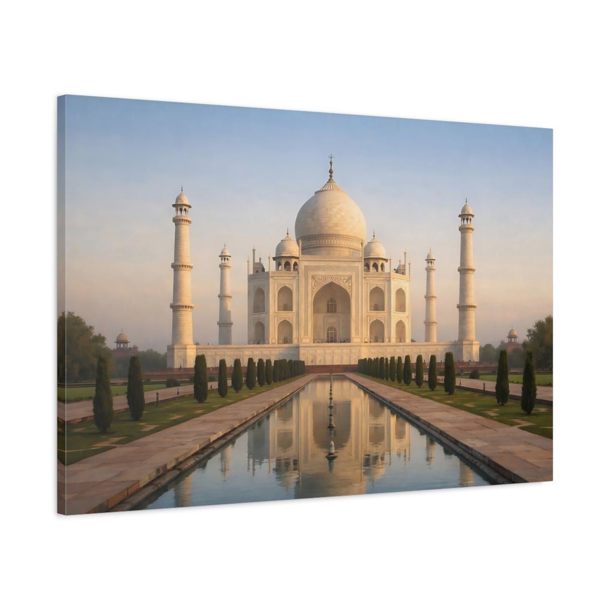 Fairytale Taj Mahal Monument - Canvas Wall Art Print - YesArtYes