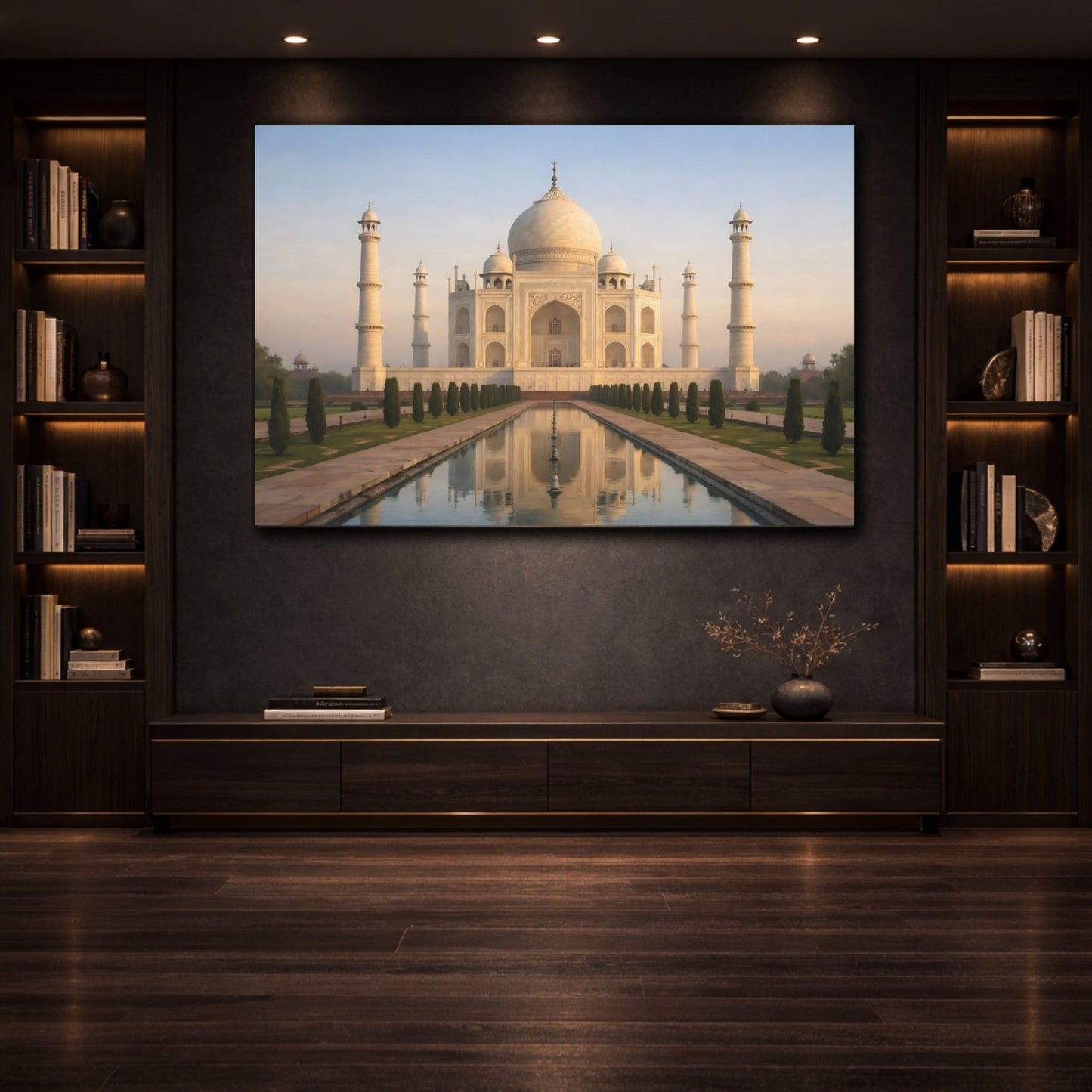 Fairytale Taj Mahal Monument - Canvas Wall Art Print - YesArtYes