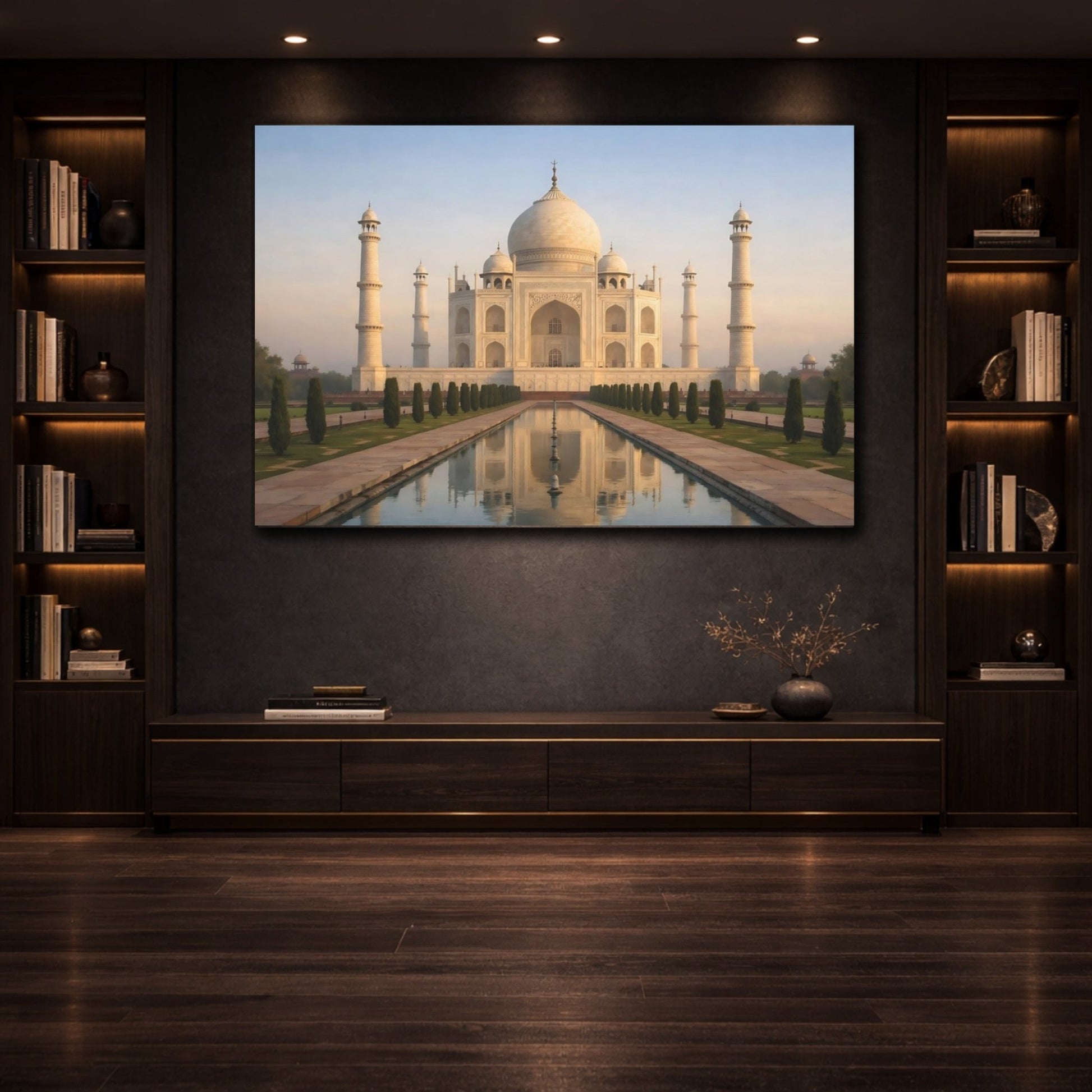 Fairytale Taj Mahal Monument - Canvas Wall Art Print - YesArtYes