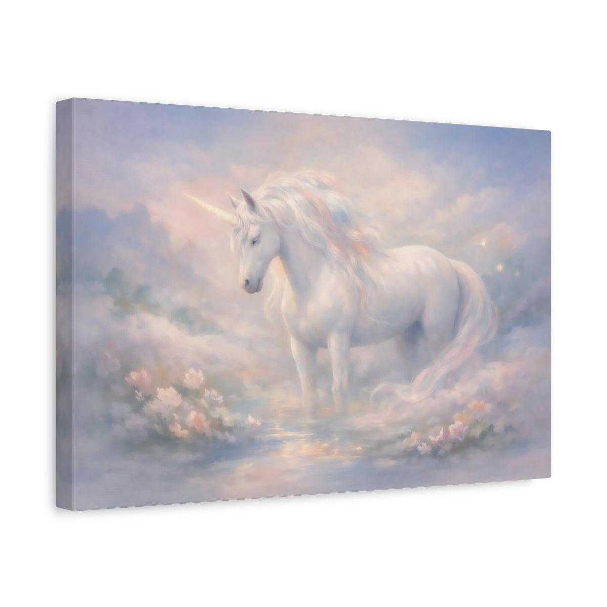 Fairytale Unicorn Pastel - Canvas Wall Art Print - YesArtYes