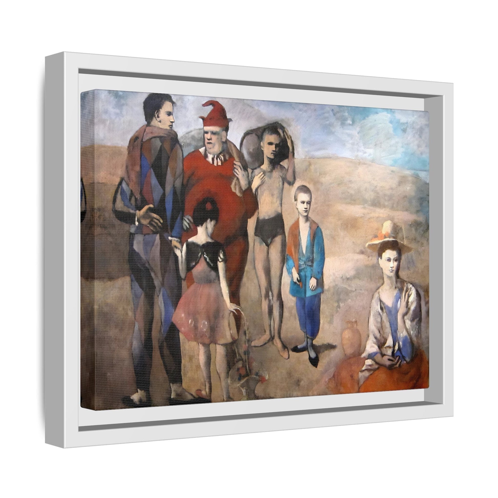 Family of Saltimbanques Canvas Print - Framed Wall Art by Picasso