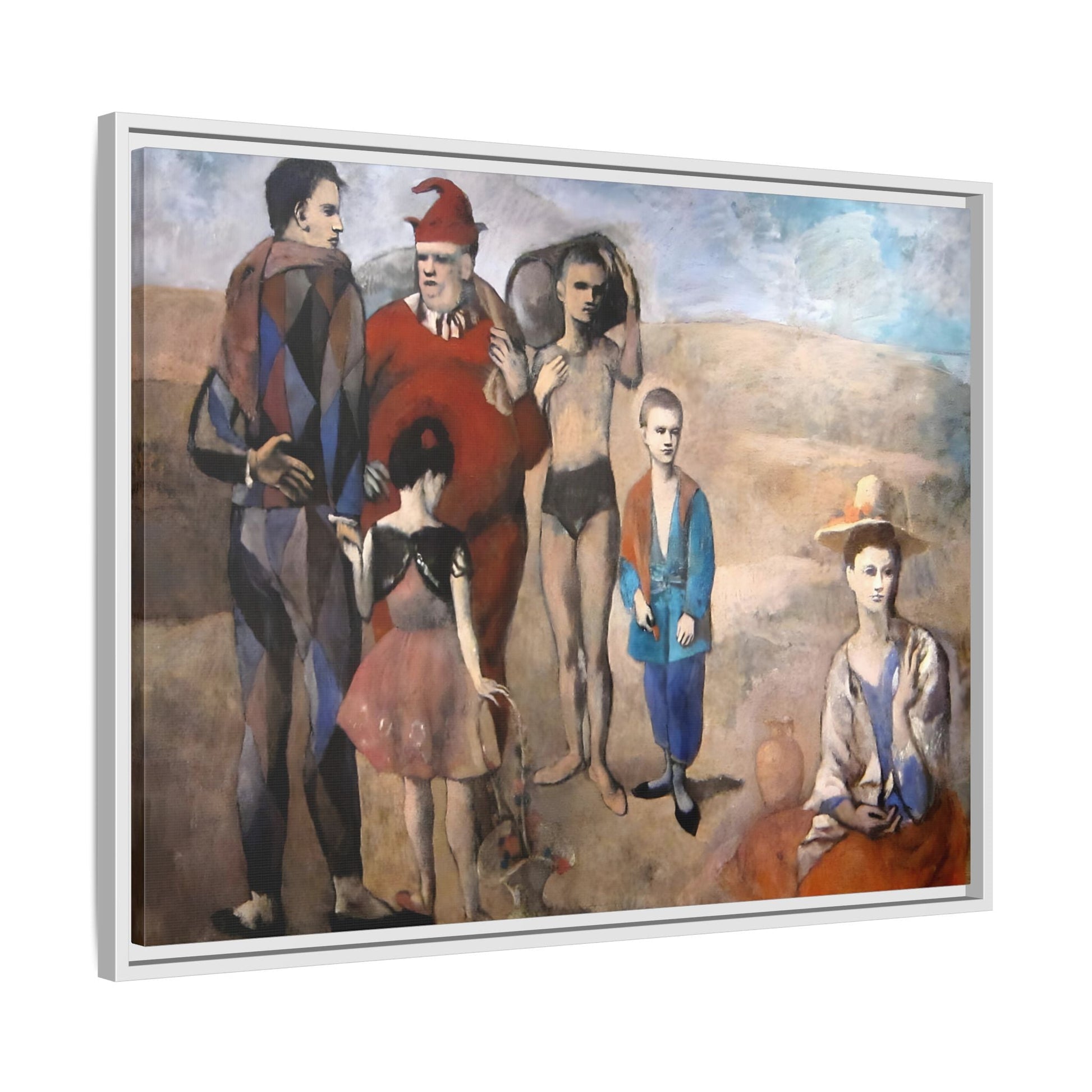 Family of Saltimbanques Canvas Print - Framed Wall Art by Picasso