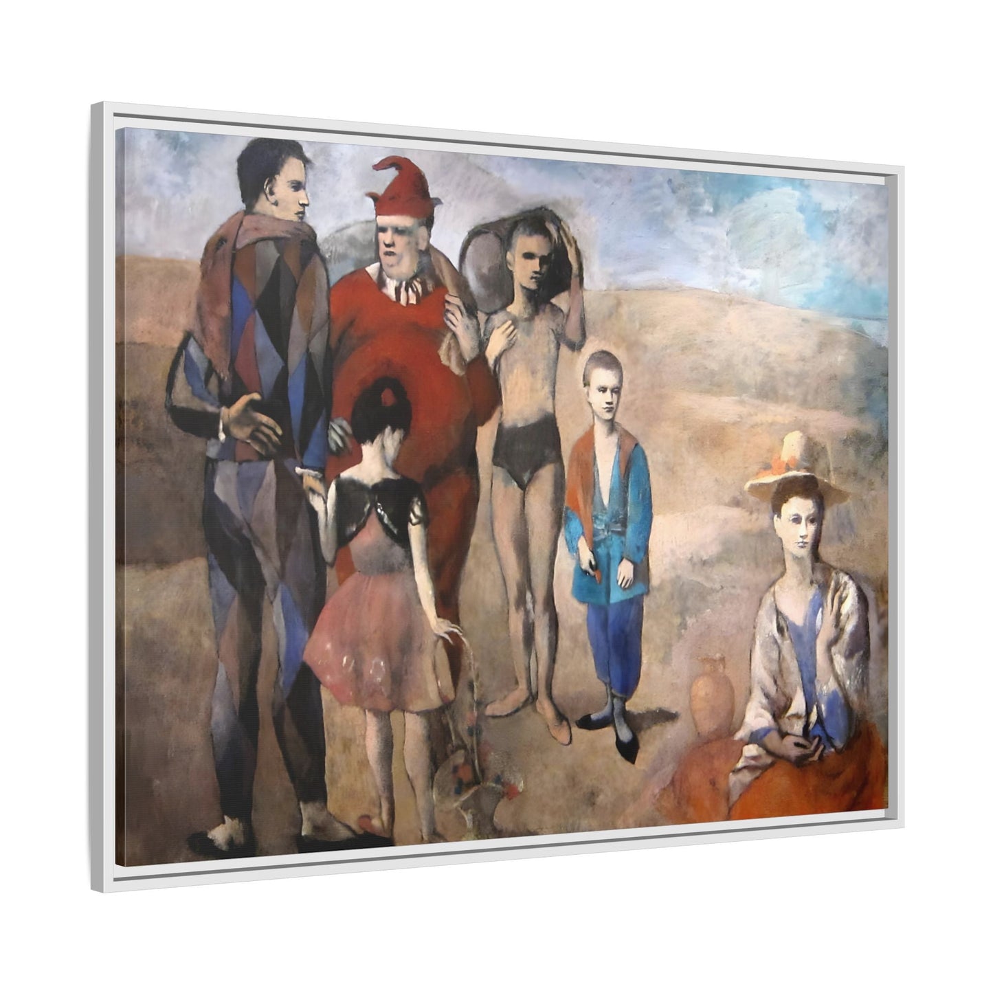 Family of Saltimbanques Canvas Print - Framed Wall Art by Picasso