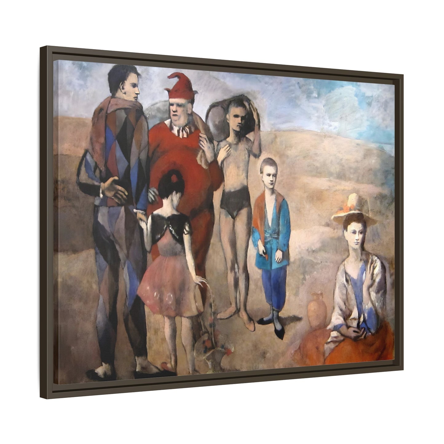 Family of Saltimbanques Canvas Print - Framed Wall Art by Picasso