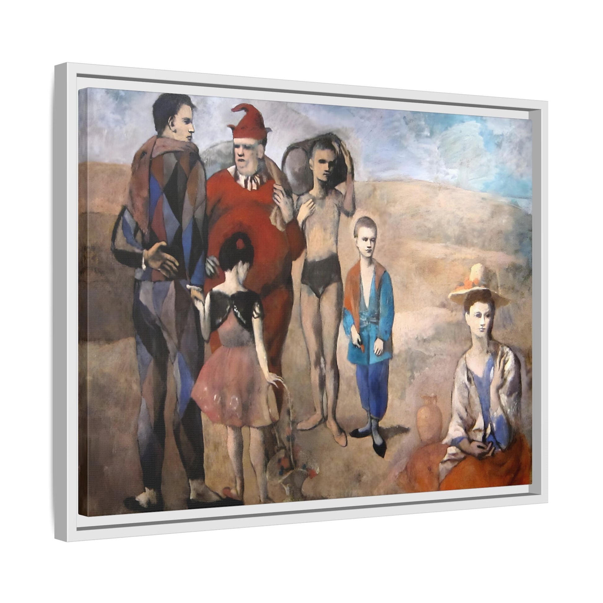 Family of Saltimbanques Canvas Print - Framed Wall Art by Picasso