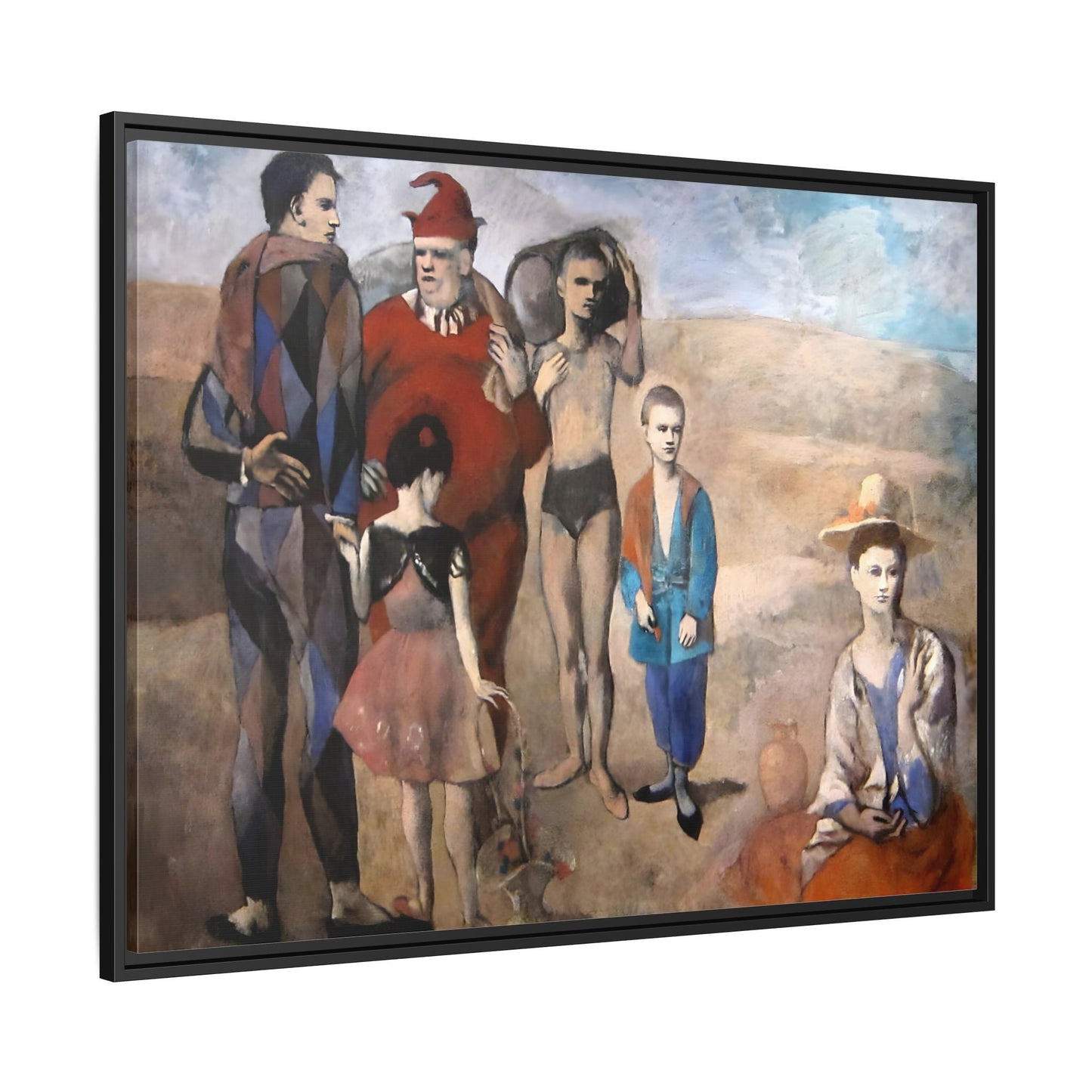 Family of Saltimbanques Canvas Print - Framed Wall Art by Picasso