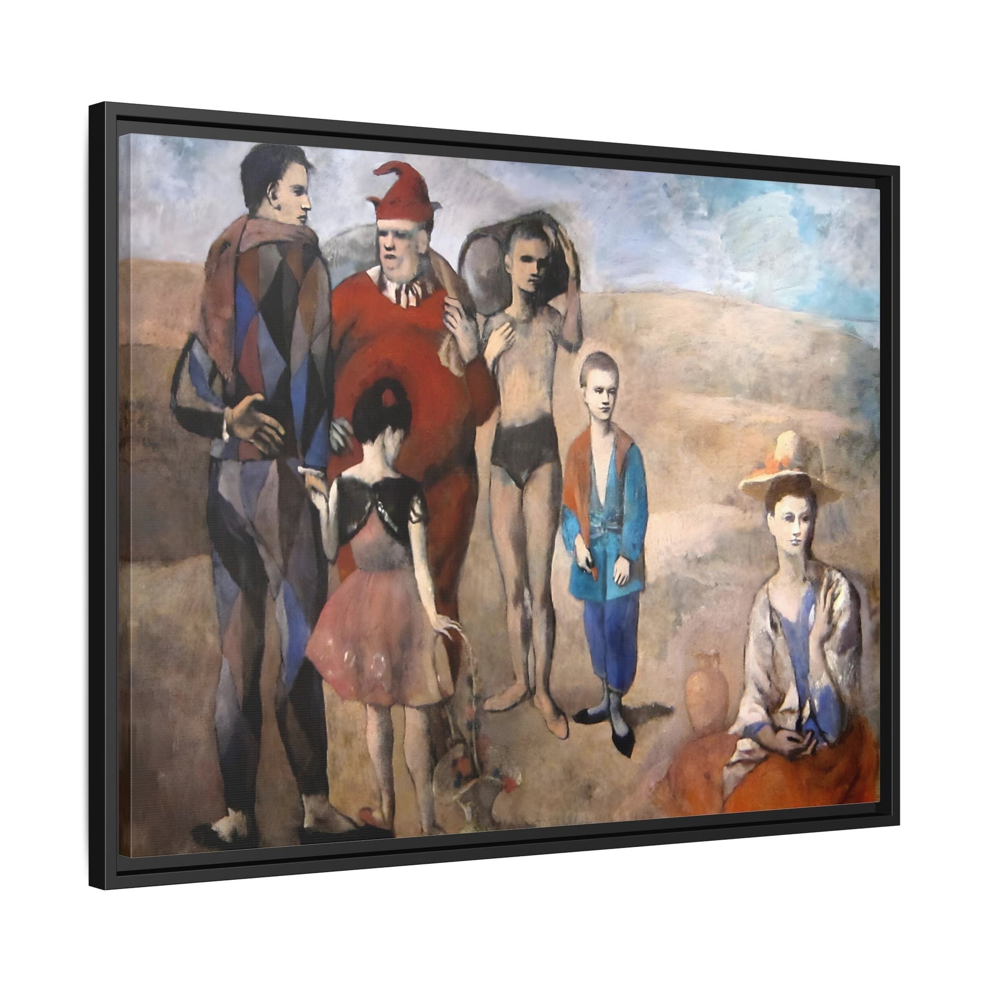 Family of Saltimbanques Canvas Print - Framed Wall Art by Picasso