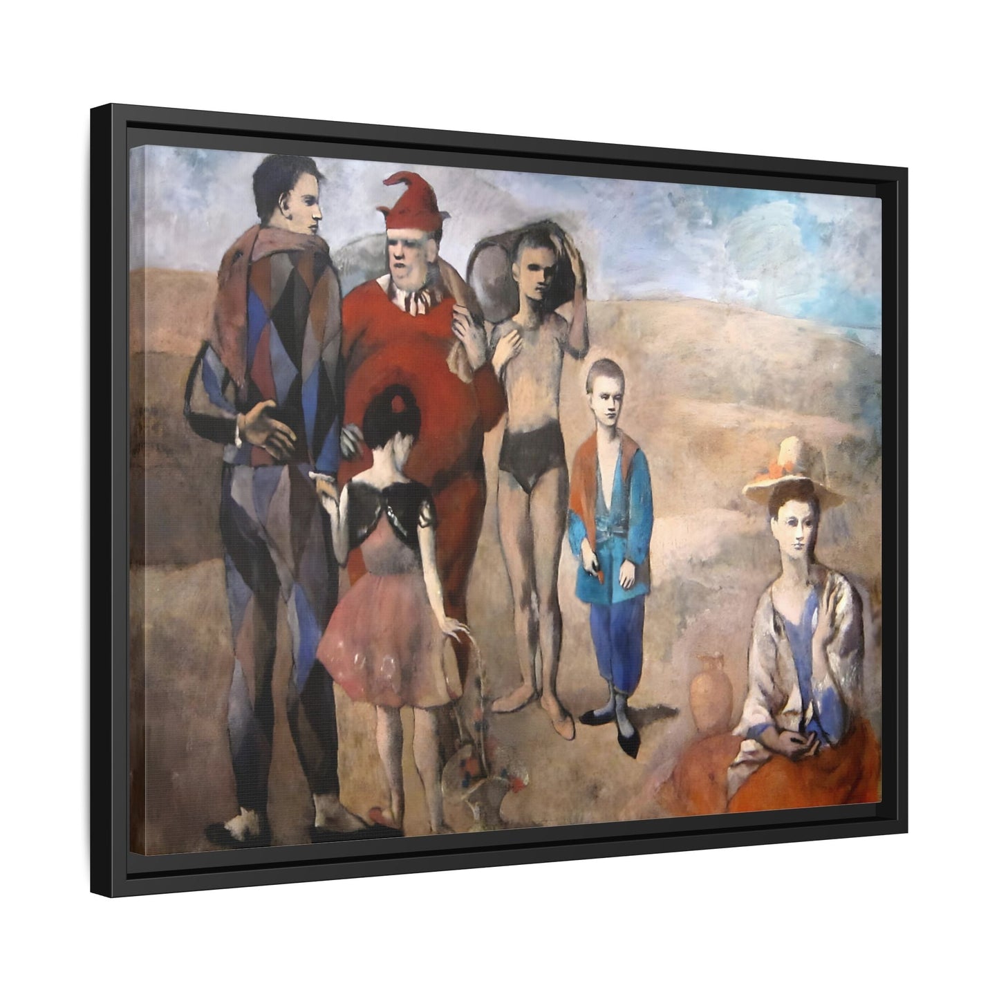 Family of Saltimbanques Canvas Print - Framed Wall Art by Picasso