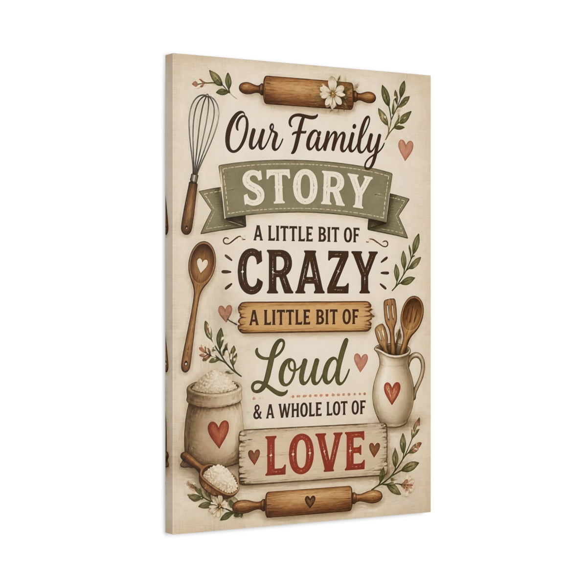 Main Mockup. Family Quote Sign shown as canvas print