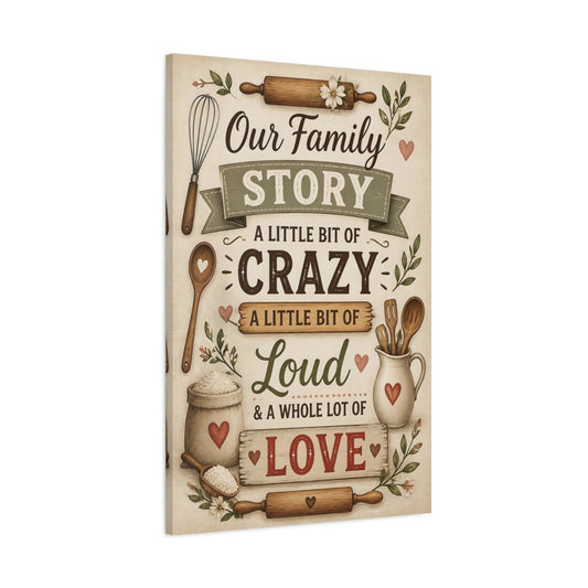 Main Mockup. Family Quote Sign shown as canvas print