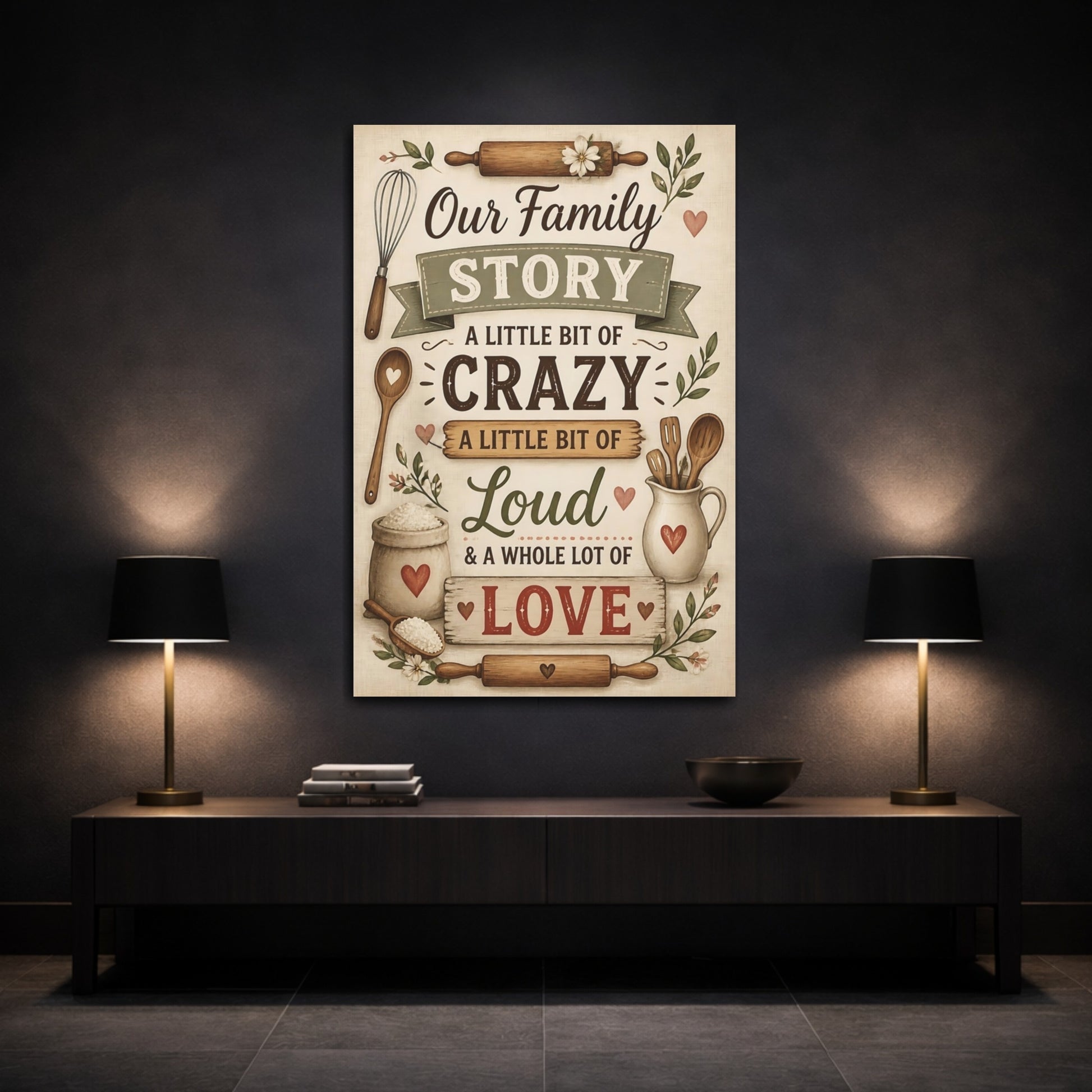 Mockup 3. Family Quote Sign shown as canvas print