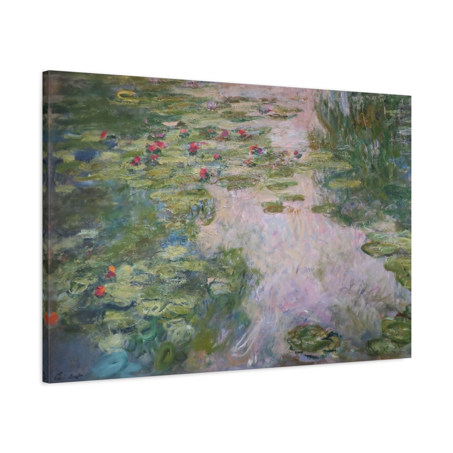 Famous Artist Painting Monet Water Lilies Canvas Print - Modern and Contemporary Wall Art for Living Room