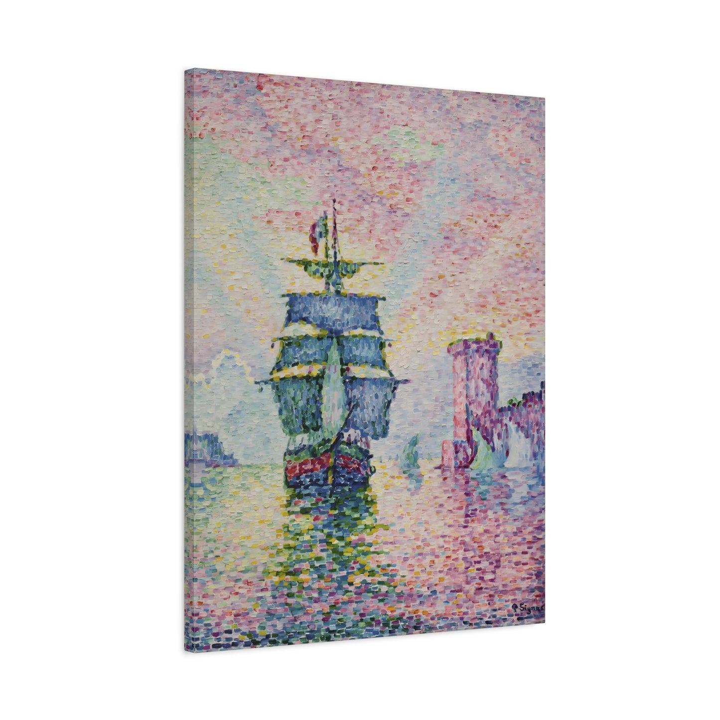 Famous Pointillist Masterpiece Canvas Wall Art - Modern and Contemporary Paul Signac La Passe de Marseille