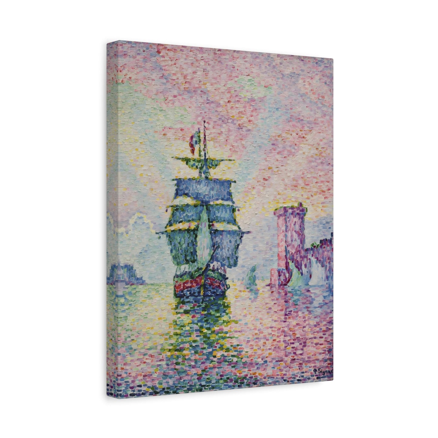 Famous Pointillist Masterpiece Canvas Wall Art - Modern and Contemporary Paul Signac La Passe de Marseille