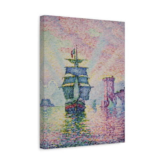 Famous Pointillist Masterpiece Canvas Wall Art - Modern and Contemporary Paul Signac La Passe de Marseille