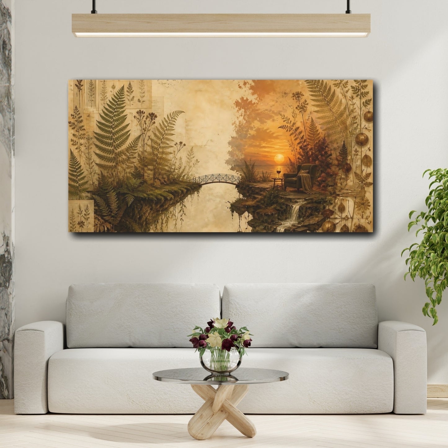Mockup 2. Fern Cliff At Sunset shown as canvas print