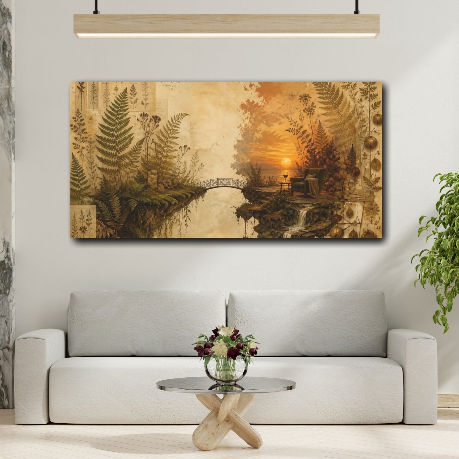 Mockup 2. Fern Cliff At Sunset shown as canvas print