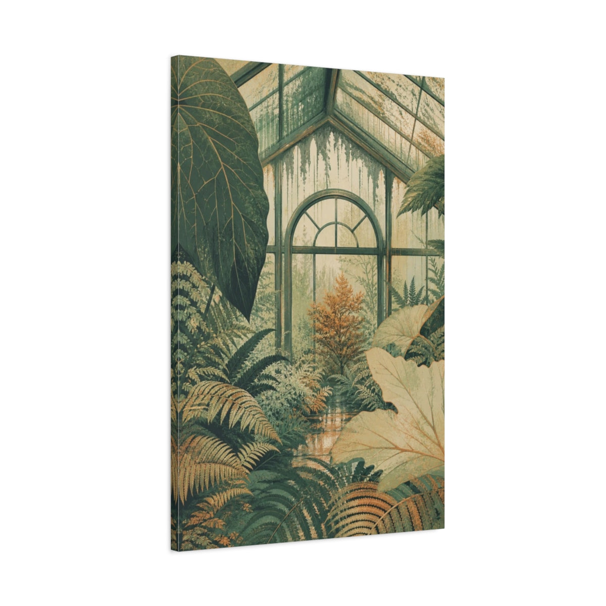 Main Mockup. Fern Conservatory Window shown as canvas print