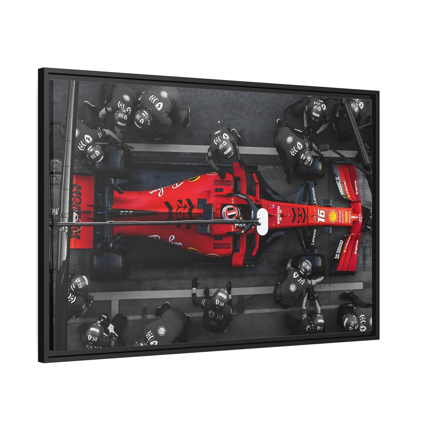 Ferrari F1 Leclerc Canvas Wall Art Print - Formula 1 Pit Stop