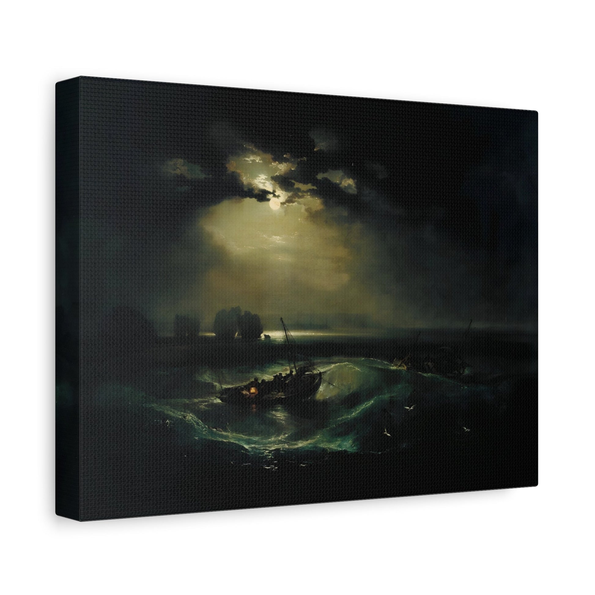 Fishermen at Sea Canvas Wall Art Print - Storm Landscape JMW Turner Prints