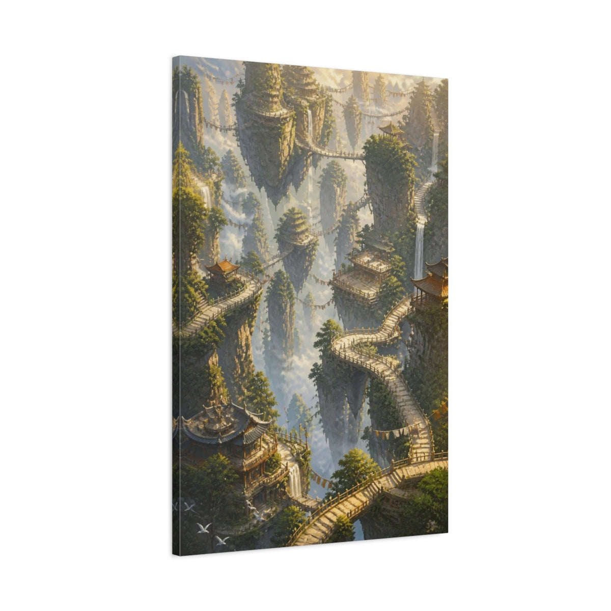 Main Mockup. Floating Pagoda Pathways shown as canvas print