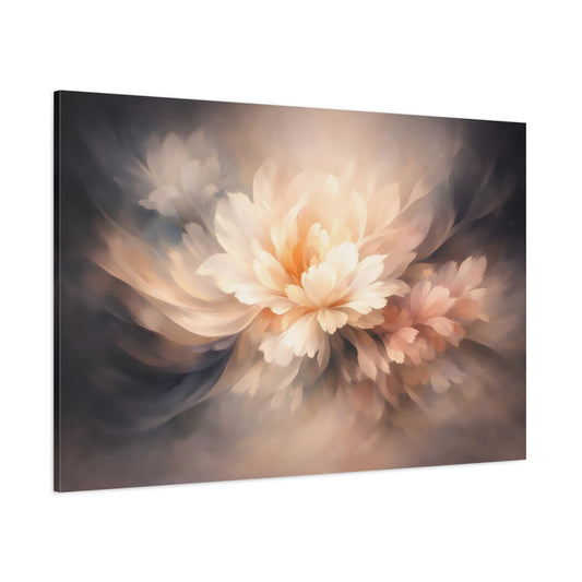 Floral Abstract Flow shown as stretched canvas wall art