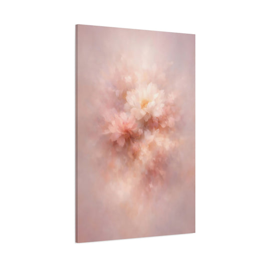 Main Mockup. Floral Abstract Flowers Blush Floral Art shown as stretched canvas wall art