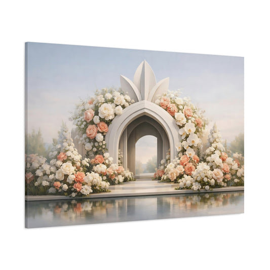 Floral Architecture shown as stretched canvas wall art