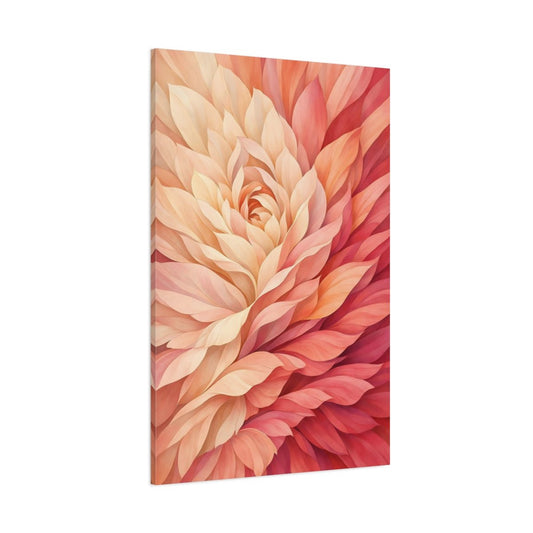 Floral Bloom Pink And - Canvas Wall Art Print - YesArtYes