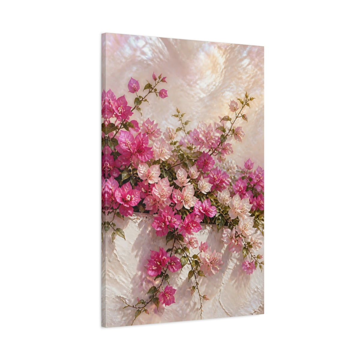 Main Mockup. Floral Bougainvillea Branch shown as canvas print