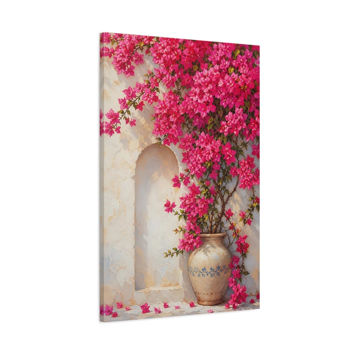 Floral Bougainvillea Pink Canvas Print – Living Room, Above Sofa - YesArtYes