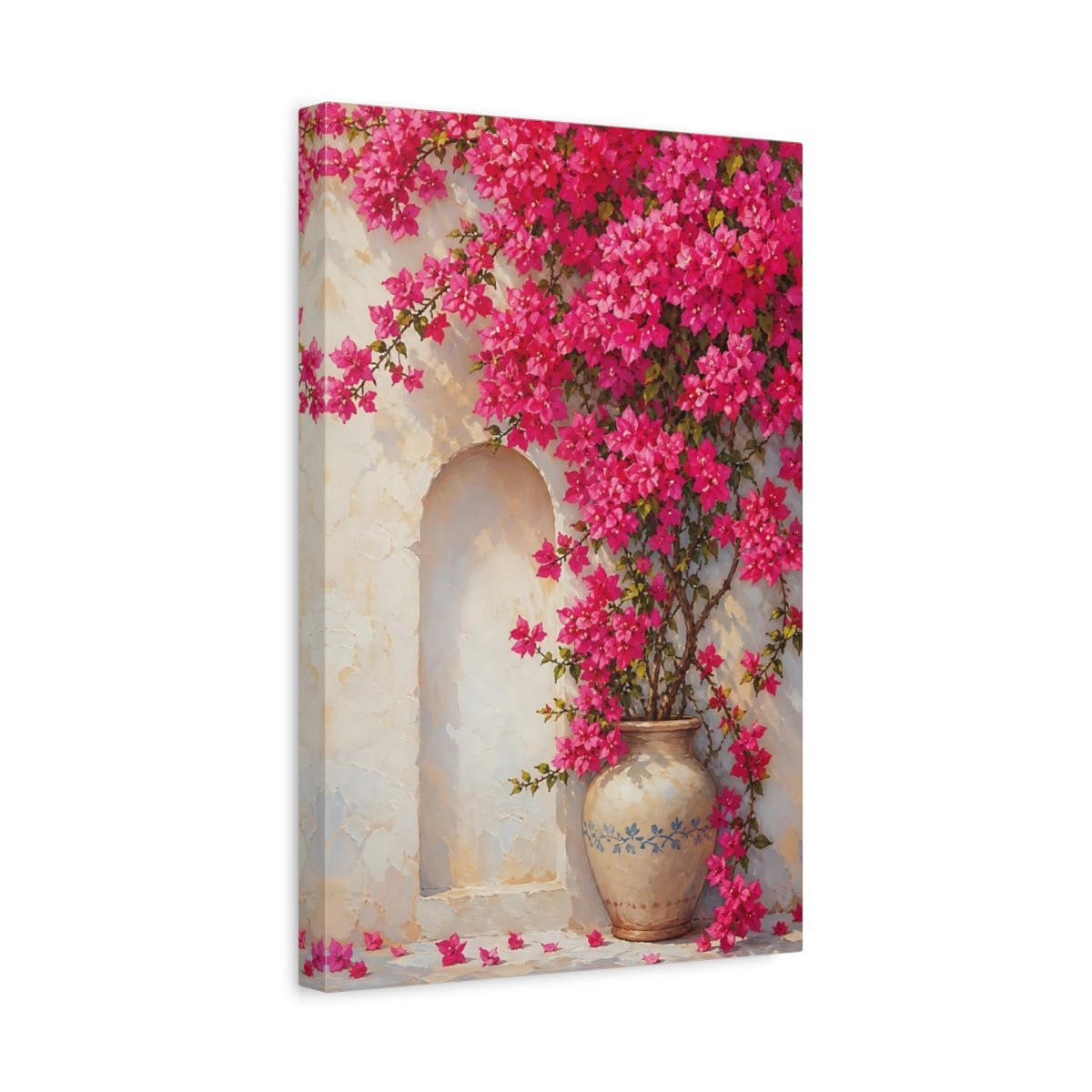 Floral Bougainvillea Pink Canvas Print – Living Room, Above Sofa - YesArtYes