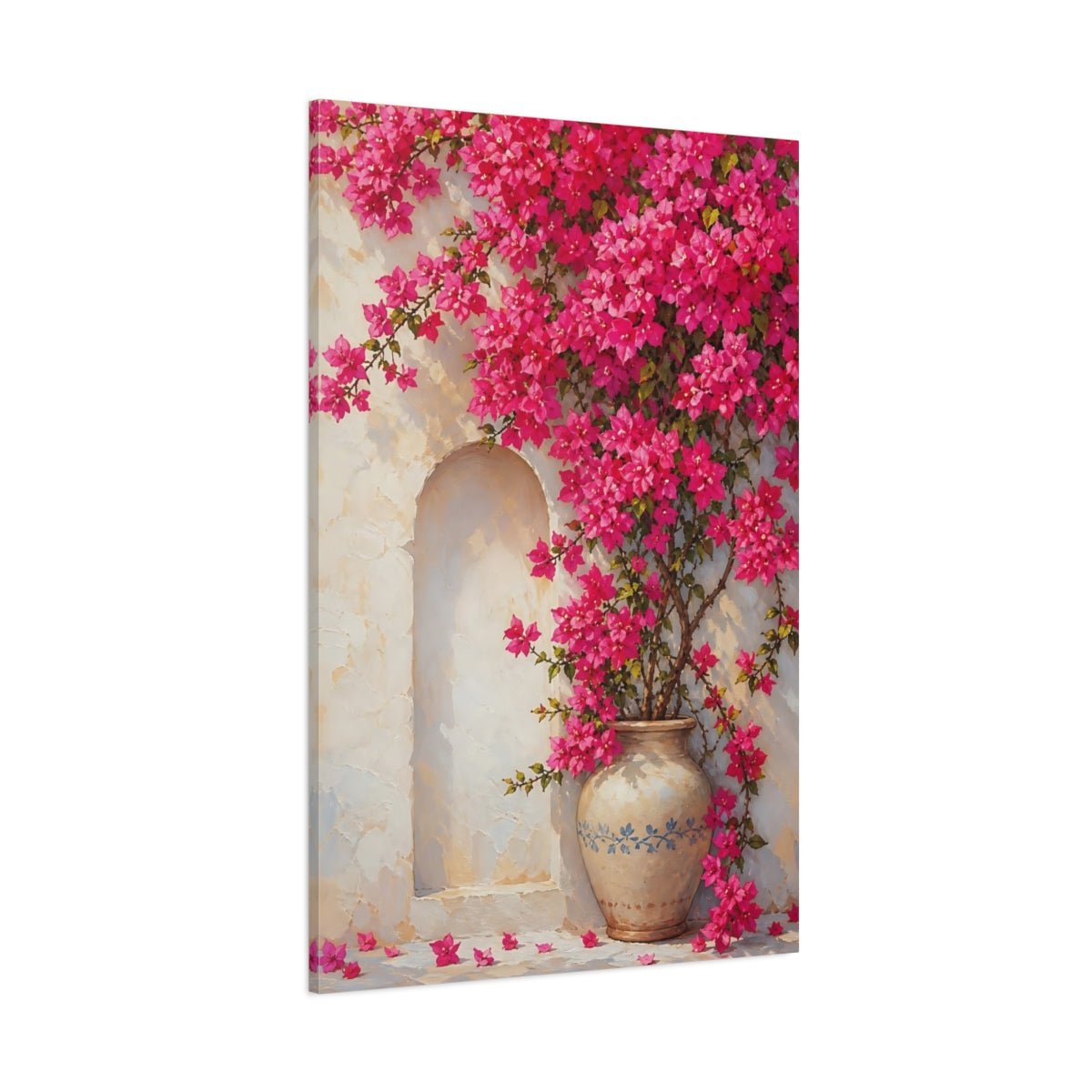Floral Bougainvillea Pink Canvas Print – Living Room, Above Sofa - YesArtYes