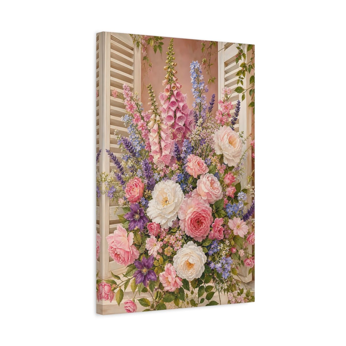Floral Bouquet Pink Canvas Print – Living Room, Above Couch - YesArtYes
