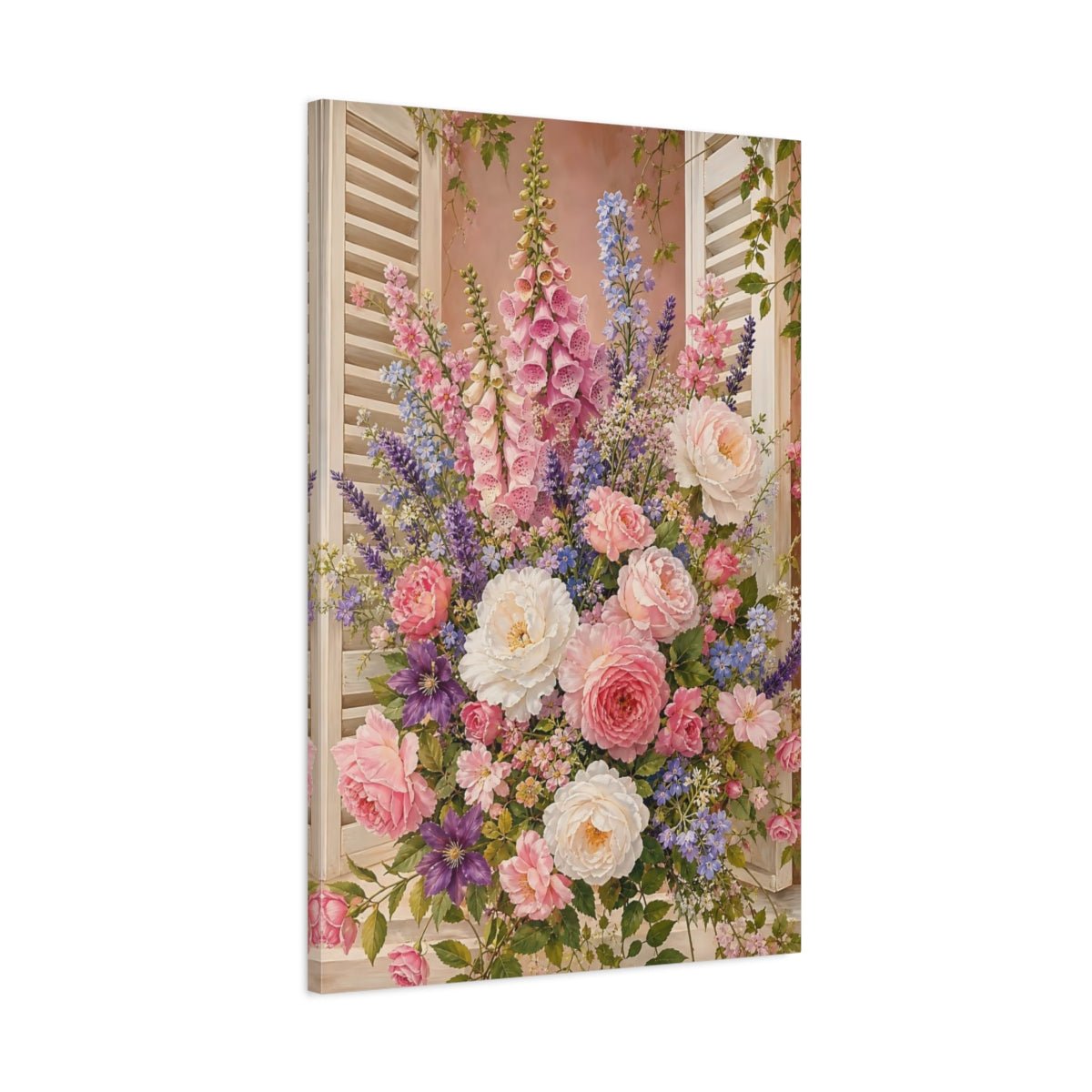 Floral Bouquet Pink Canvas Print – Living Room, Above Couch - YesArtYes