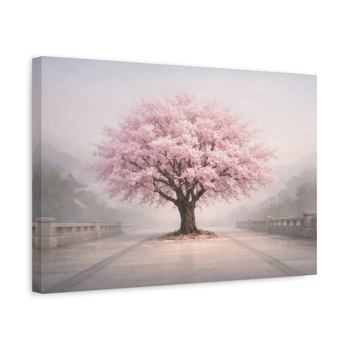Floral Cherry Blossom Pink - Canvas Wall Art Print - YesArtYes