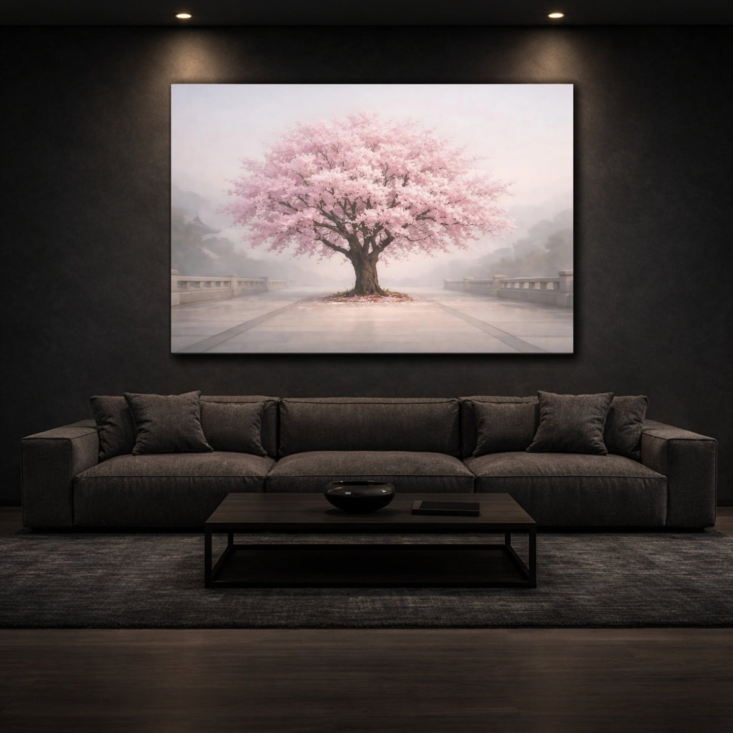 Floral Cherry Blossom Pink - Canvas Wall Art Print - YesArtYes