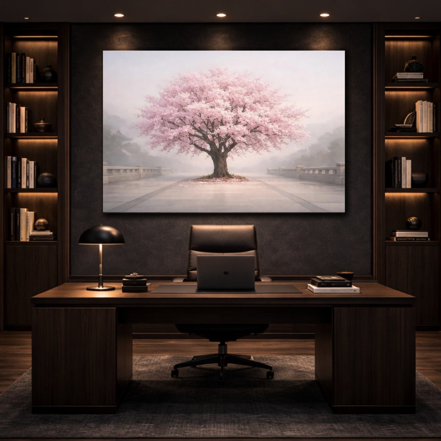 Floral Cherry Blossom Pink - Canvas Wall Art Print - YesArtYes