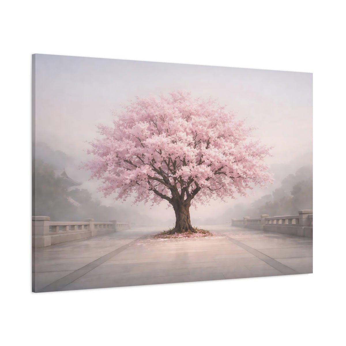Floral Cherry Blossom Pink - Canvas Wall Art Print - YesArtYes