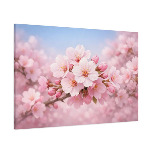 Floral Cherry Blossoms Pink - Canvas Wall Art Print - YesArtYes