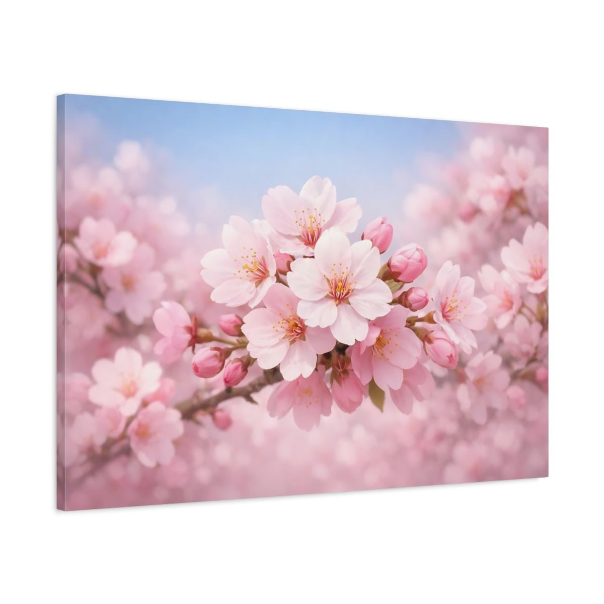 Floral Cherry Blossoms Pink - Canvas Wall Art Print - YesArtYes