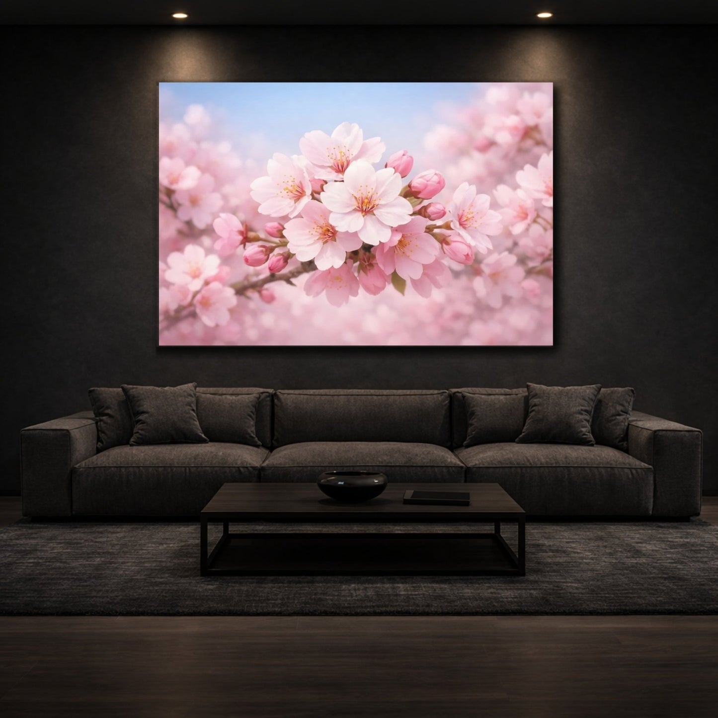 Floral Cherry Blossoms Pink - Canvas Wall Art Print - YesArtYes