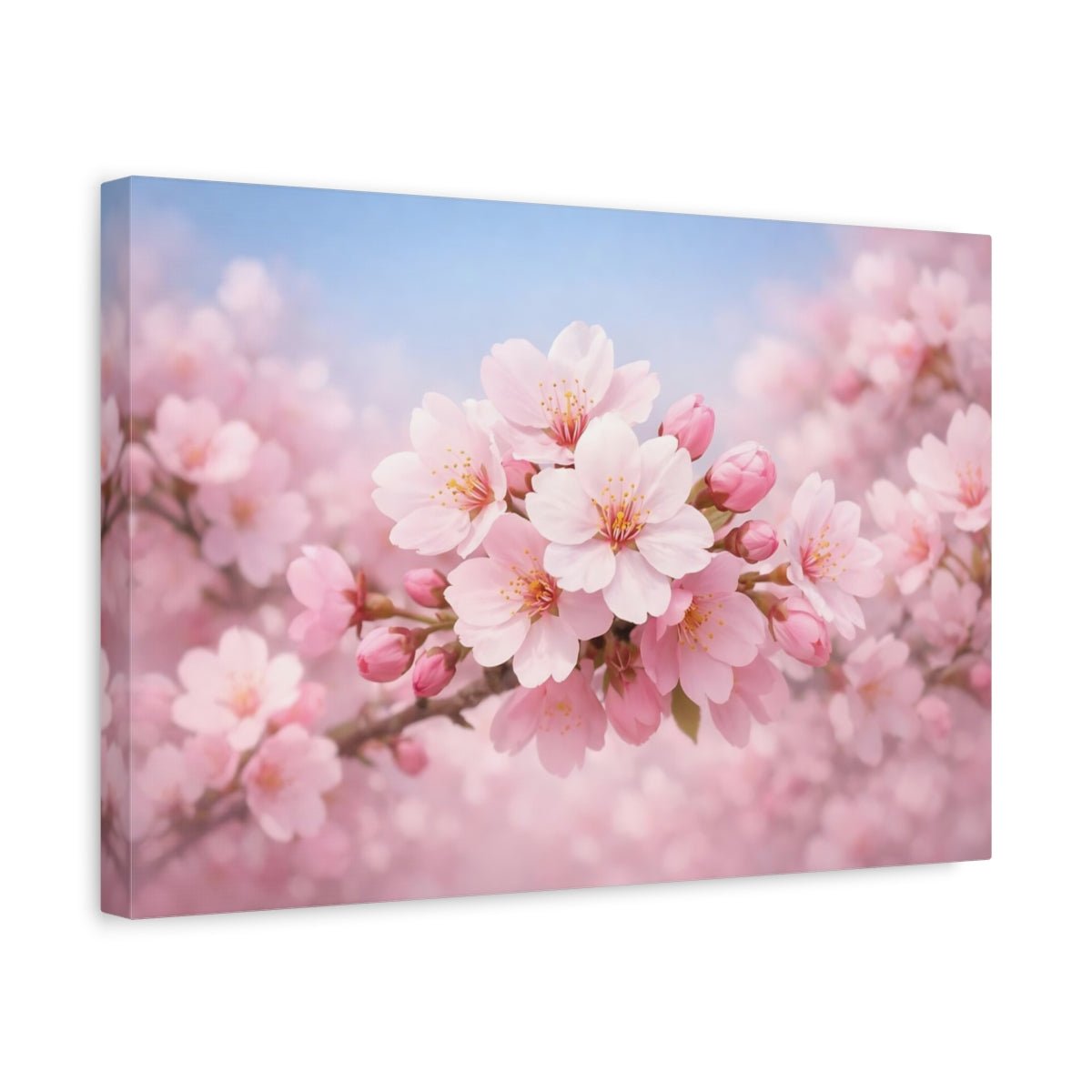 Floral Cherry Blossoms Pink - Canvas Wall Art Print - YesArtYes