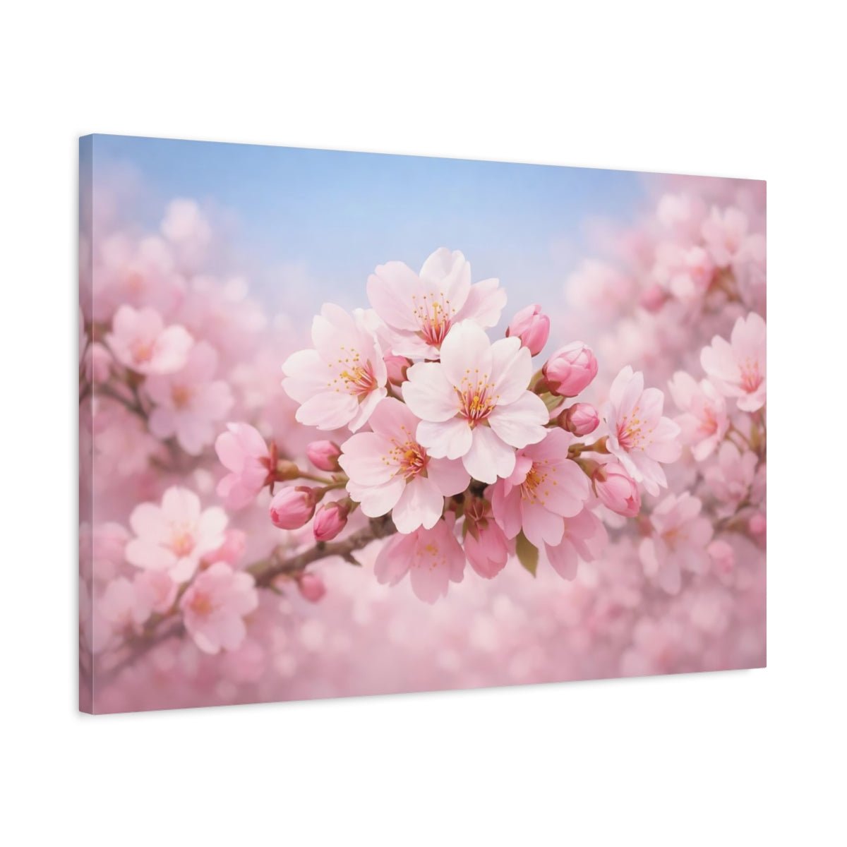 Floral Cherry Blossoms Pink - Canvas Wall Art Print - YesArtYes