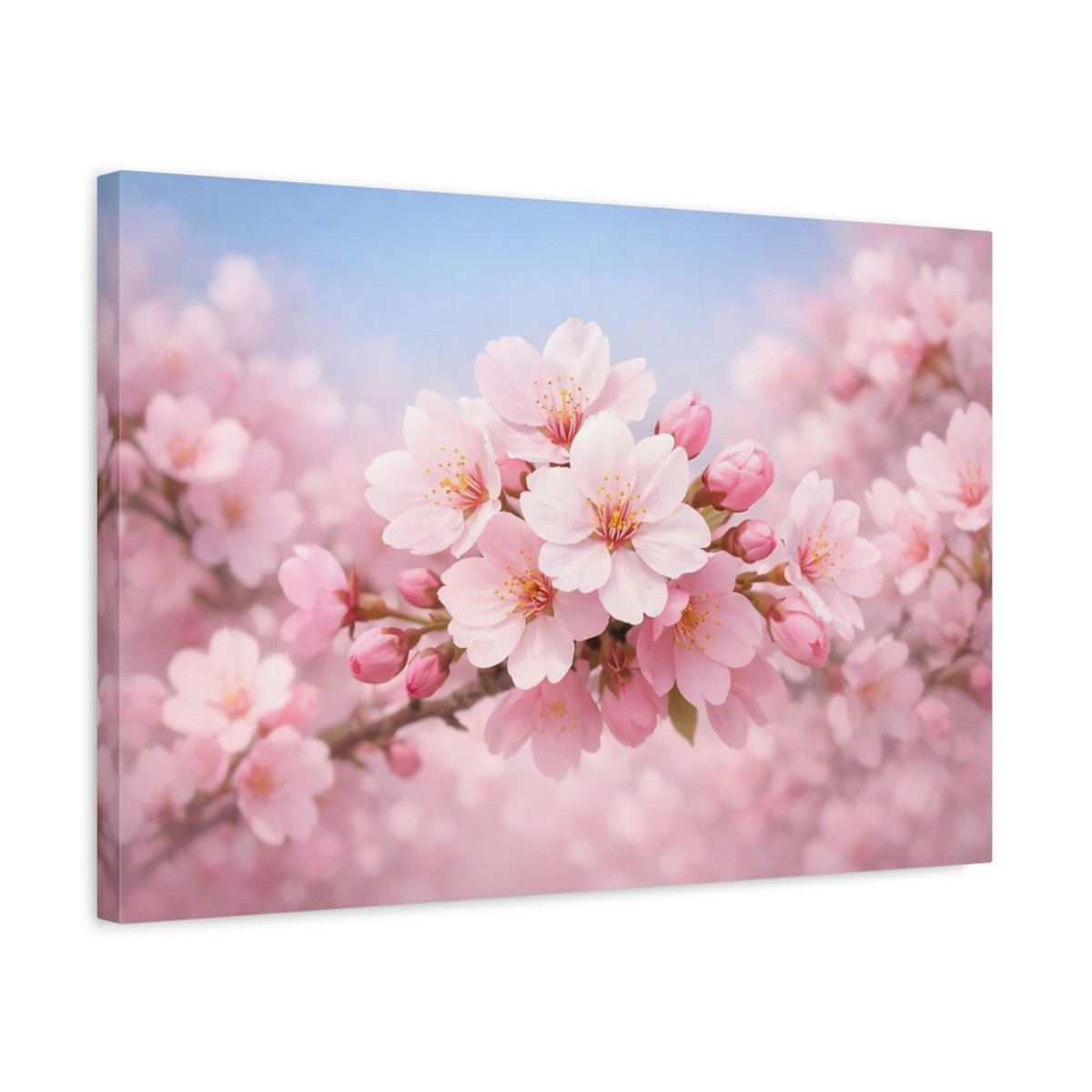 Floral Cherry Blossoms Pink - Canvas Wall Art Print - YesArtYes