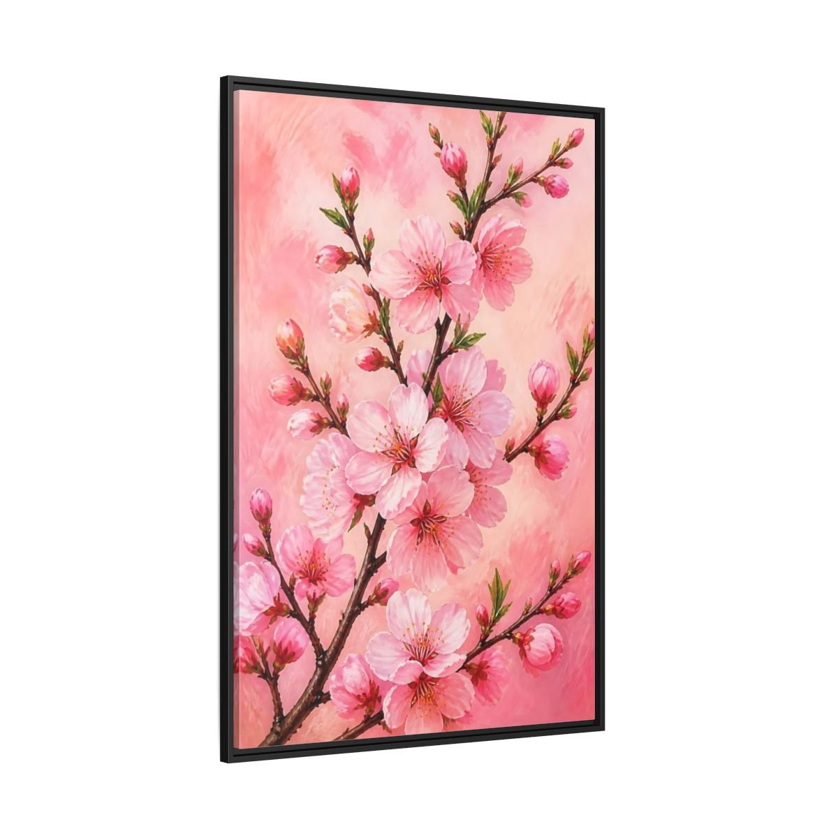 Floral Cherry Blossoms Pink Framed Canvas Print – Bedroom, Above Bed - YesArtYes