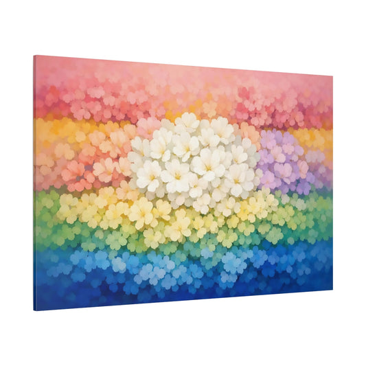 Floral Color Block Art shown as stretched canvas wall art