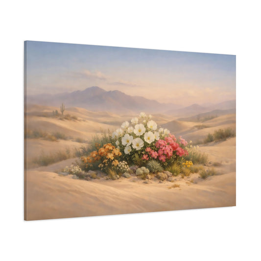 Floral Desert Dunes shown as stretched canvas wall art
